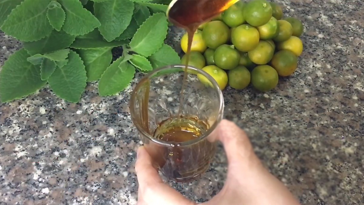 Siro húng quất đường phèn