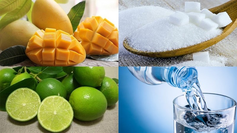Nguyên liệu món ăn siro xoài