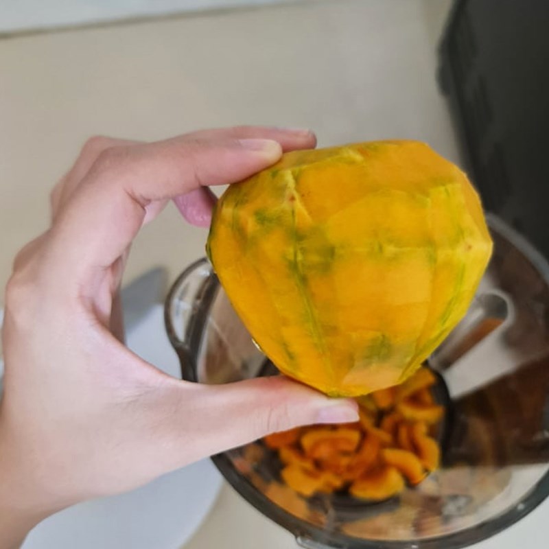 Bước 1 Sơ chế các nguyên liệu Sữa bí đỏ hạt sen