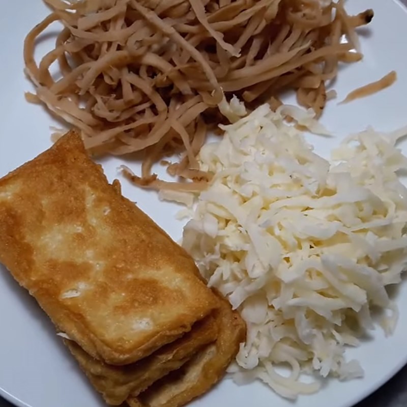 Bước 1 Sơ chế các nguyên liệu Bì chay đậu hũ