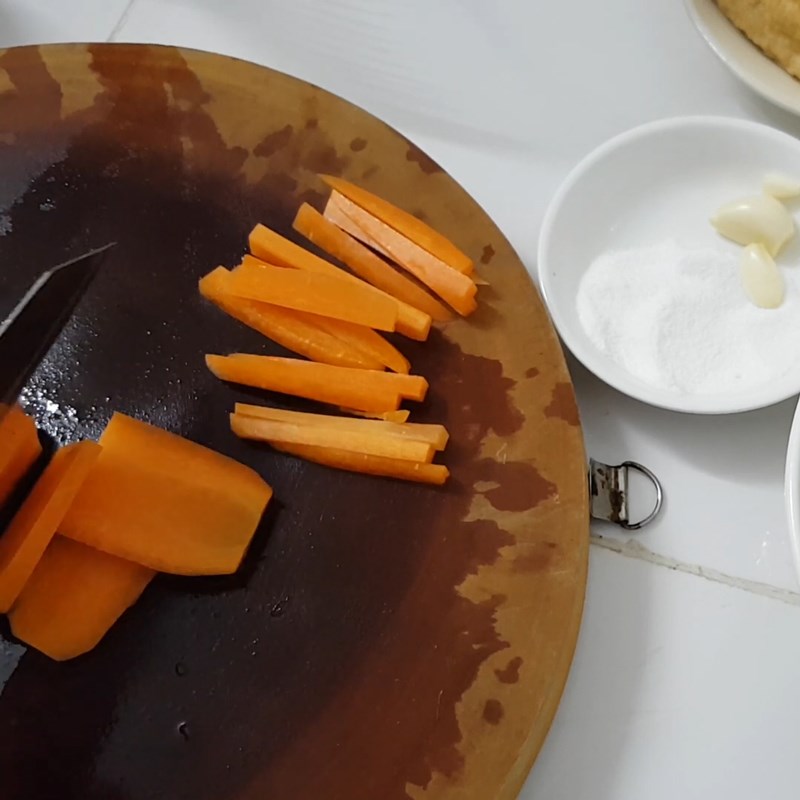 Bước 1 Sơ chế các nguyên liệu Đậu que xào đậu hũ