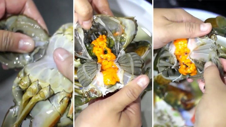 Bước 1 Sơ chế cua Cà ri cua