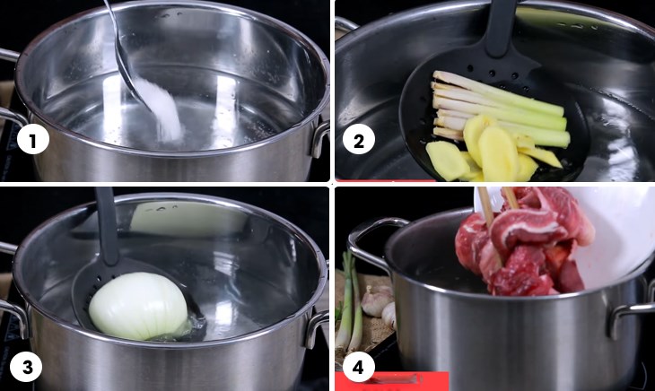Bước 1 Sơ chế gân bò Gân bò xào sả ớt