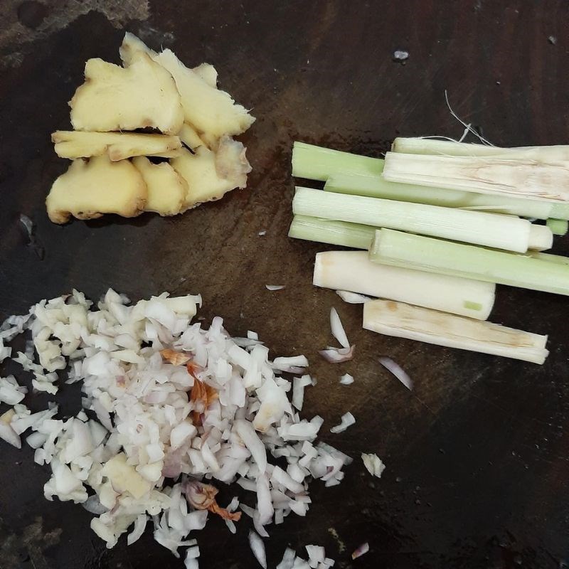 Bước 1 Sơ chế nguyên liệu Ruốc cá quả