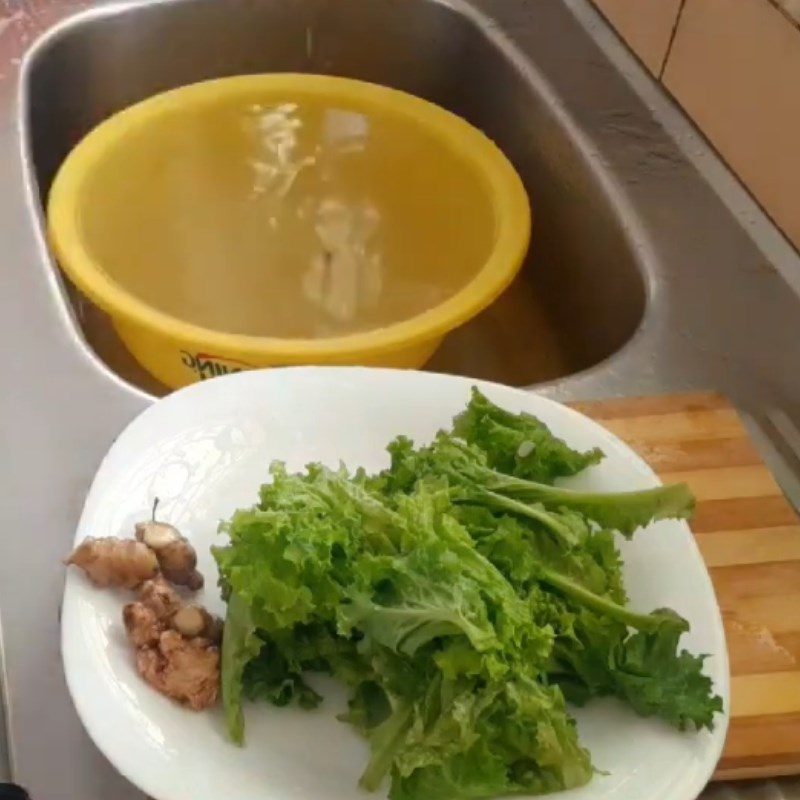 Bước 1 Sơ chế nguyên liệu Nước ép xà lách cam cà rốt