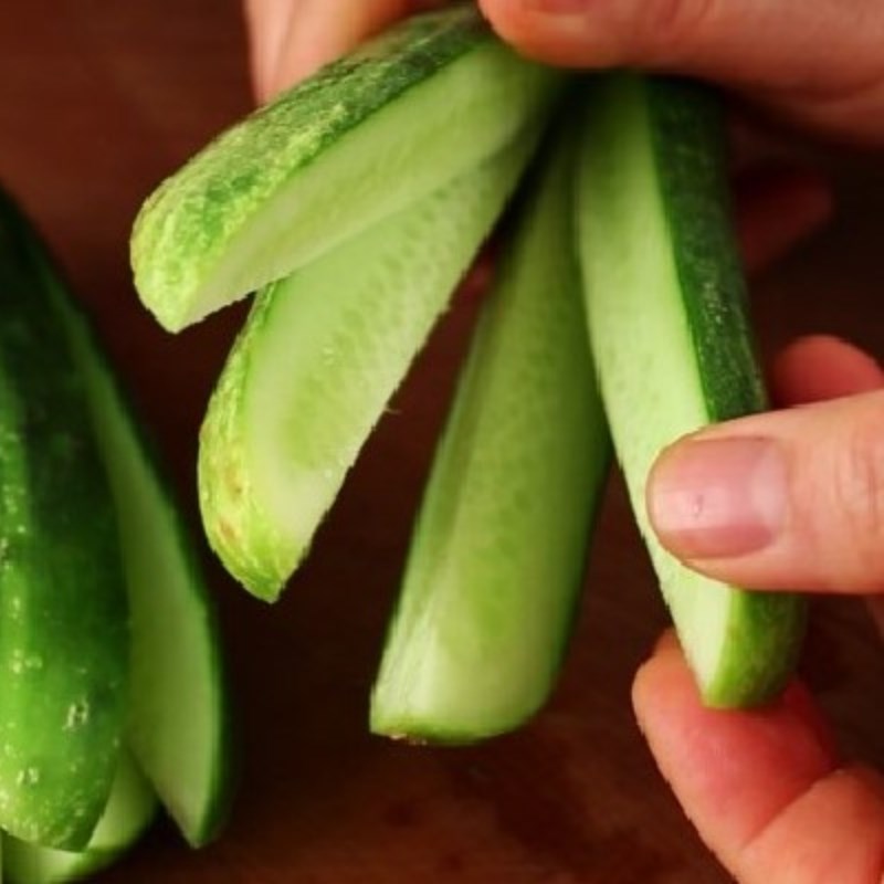 Bước 1 Sơ chế nguyên liệu Nước ép xà lách táo xanh cần tây dưa leo