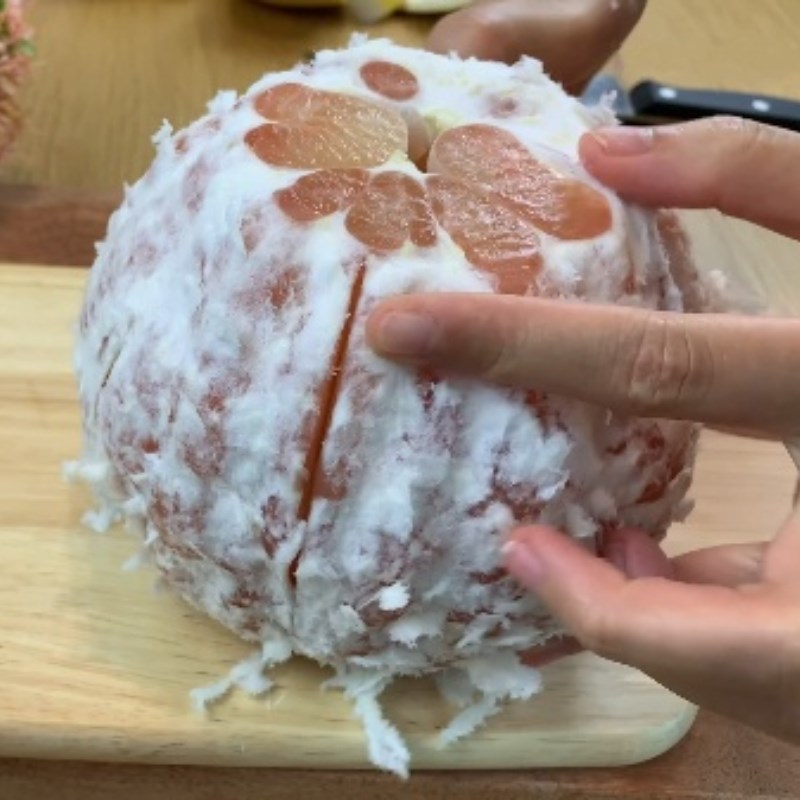 Bước 1 Sơ chế nguyên liệu Nước ép bưởi táo