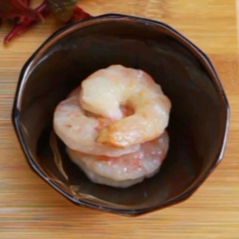 Bước 1 Sơ chế nguyên liệu Cháo tôm rau dền