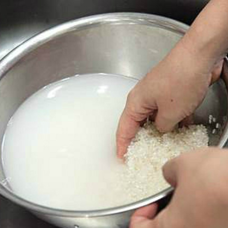 Bước 1 Sơ chế nguyên liệu Cháo tim heo đậu xanh bằng nồi nấu chậm