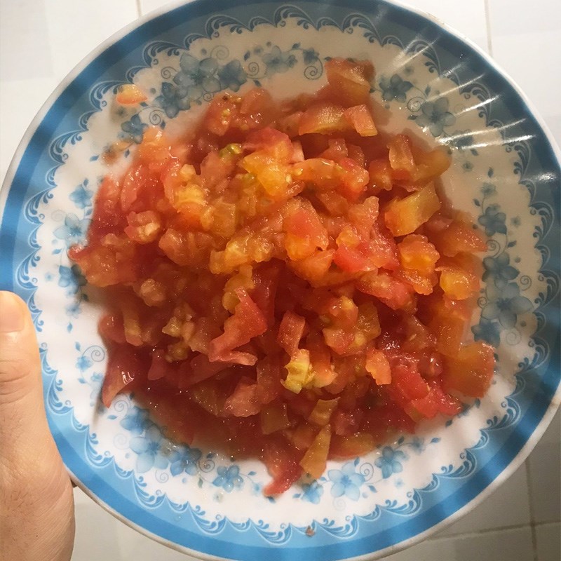 Bước 1 Sơ chế nguyên liệu Mì Ý chay