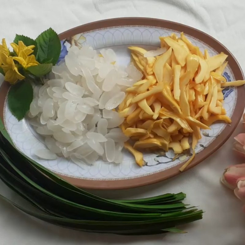 Bước 1 Sơ chế nguyên liệu Chè mít đát hạt é