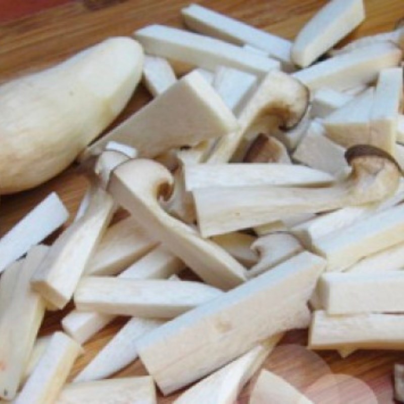 Bước 1 Sơ chế nguyên liệu Bánh nậm chay nhân nấm đùi gà
