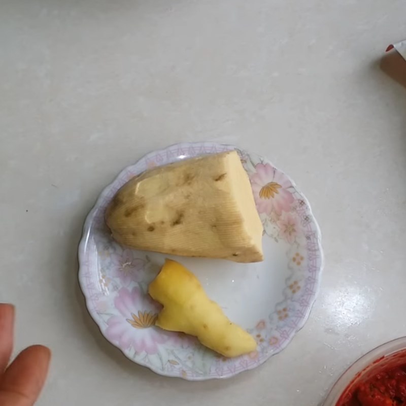 Bước 1 Sơ chế nguyên liệu Chè trôi nước gấc nhân đậu xanh