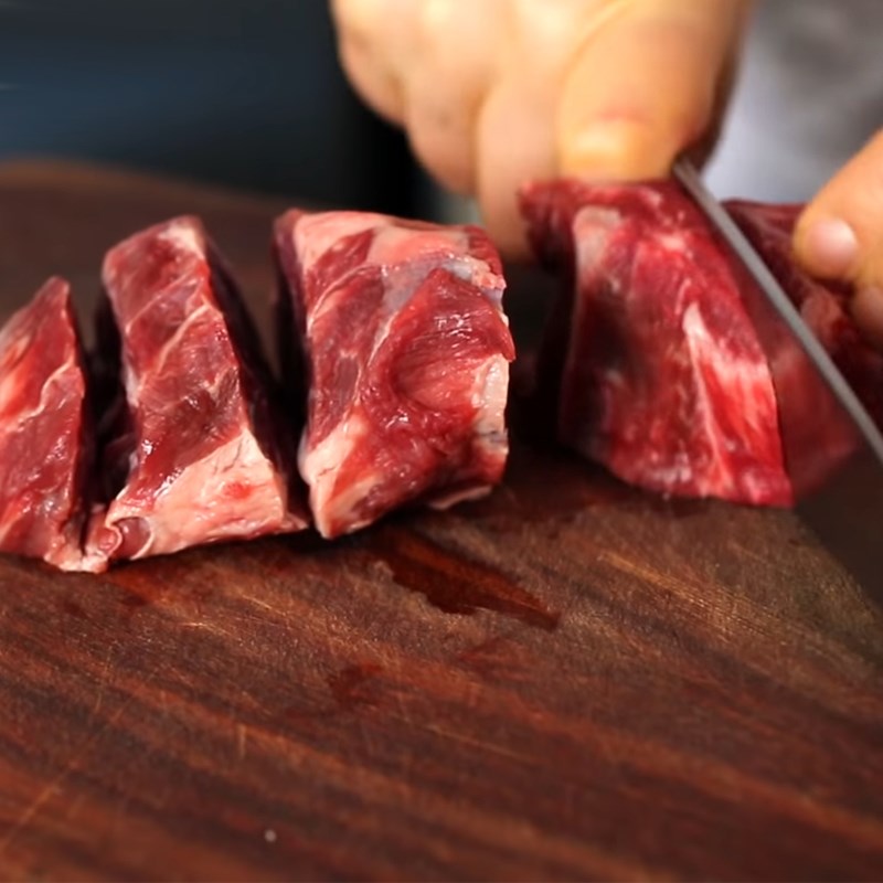 Bước 2 Sơ chế thịt bò Cháo thịt bò ngũ sắc