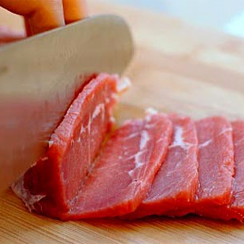 Bước 1 Sơ chế thịt bò Gỏi cuốn bò nướng
