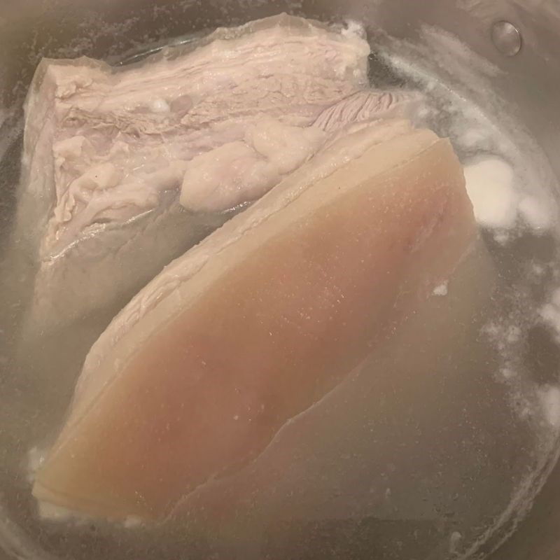 Bước 1 Sơ chế thịt heo Thịt heo nướng da giòn