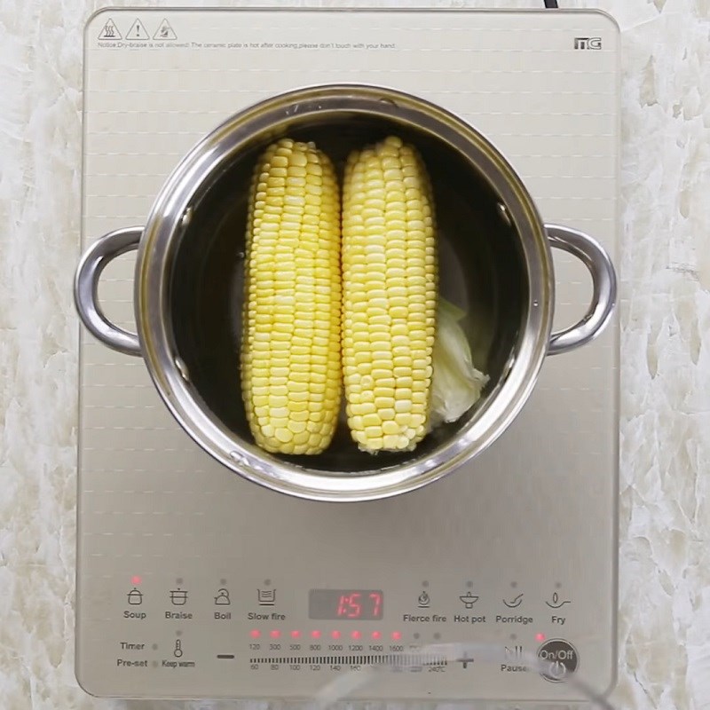 Bước 1 Luộc ngô Sữa bắp (ngô)