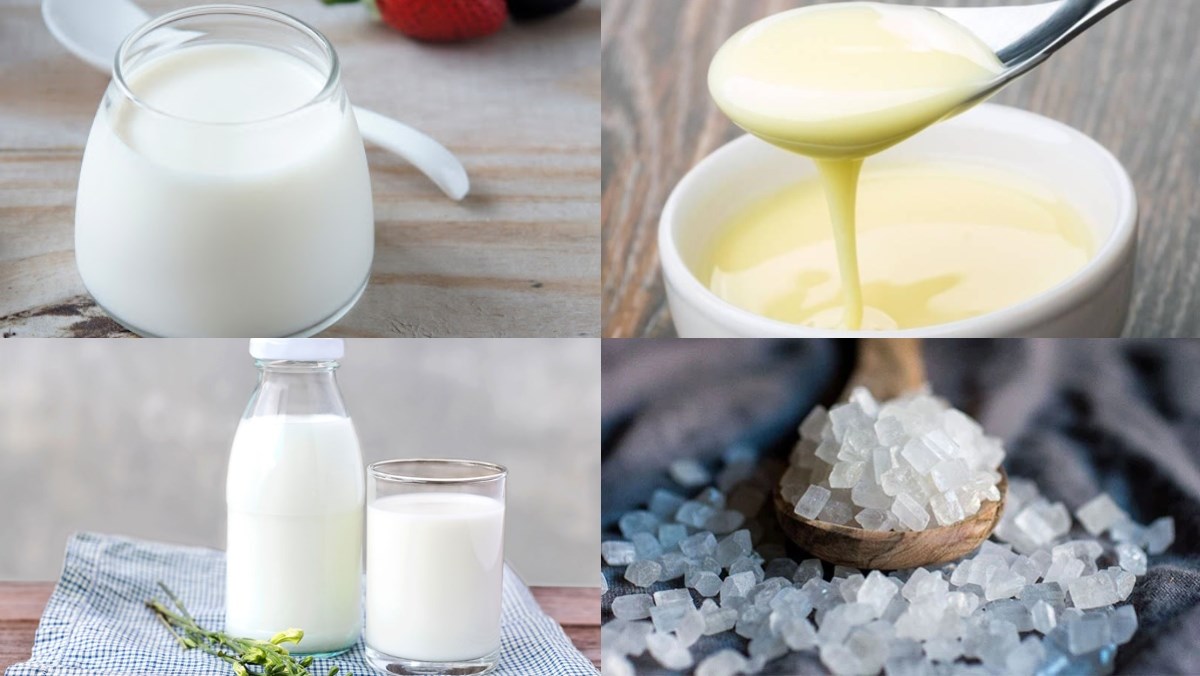 Nguyên liệu món ăn sữa chua nha đam bằng nồi cơm điện