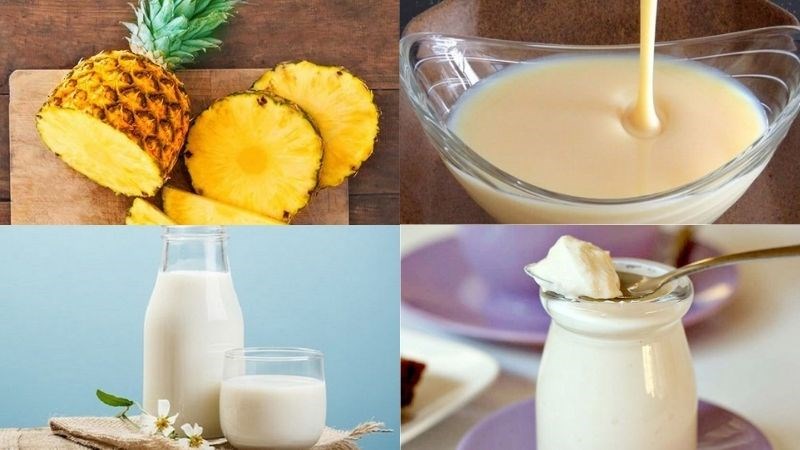 Nguyên liệu món ăn sữa chua dứa