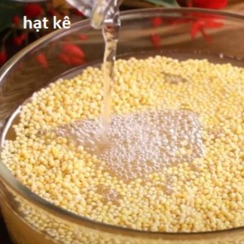 Bước 1 Sơ chế nguyên liệu Sữa kê, hạt sen, khoai mật