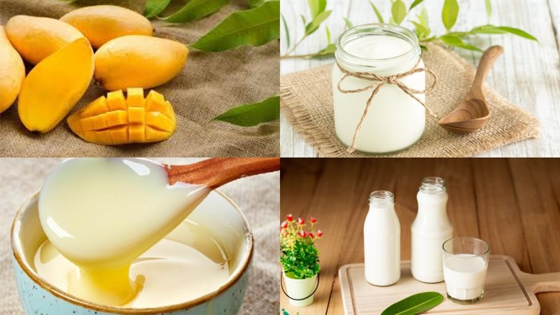 Nguyên liệu món ăn sữa chua xoài - yaourt xoài