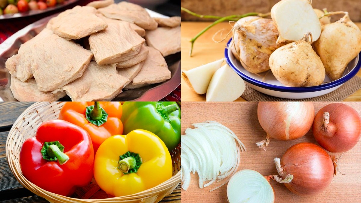 Nguyên liệu món ăn sườn xào chua ngọt chay