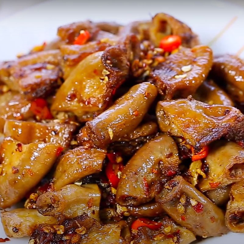 Bước 4 Thành phẩm Lòng heo chiên tỏi ớt