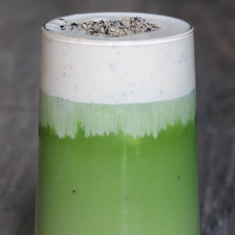 Bước 3 Thành phẩm Matcha mè đen kem sữa