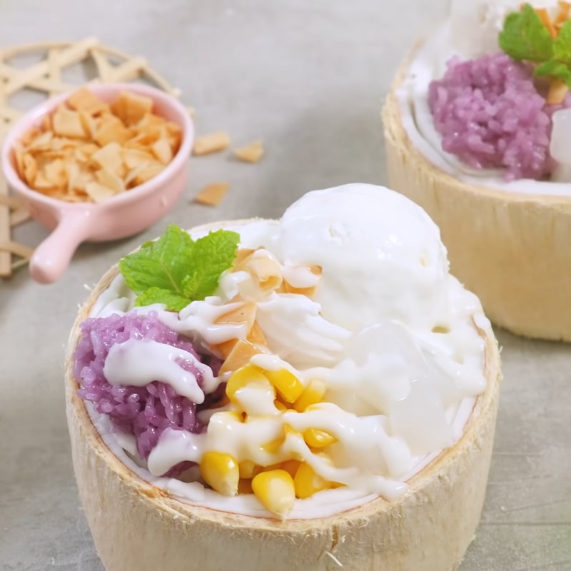 Bước 5 Thành phẩm Kem xôi dừa Thái Lan