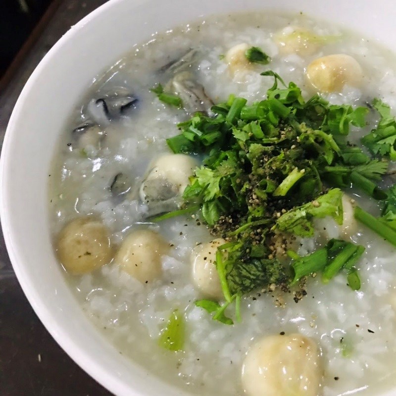 Bước 4 Thành phẩm Cháo hàu nấm rơm