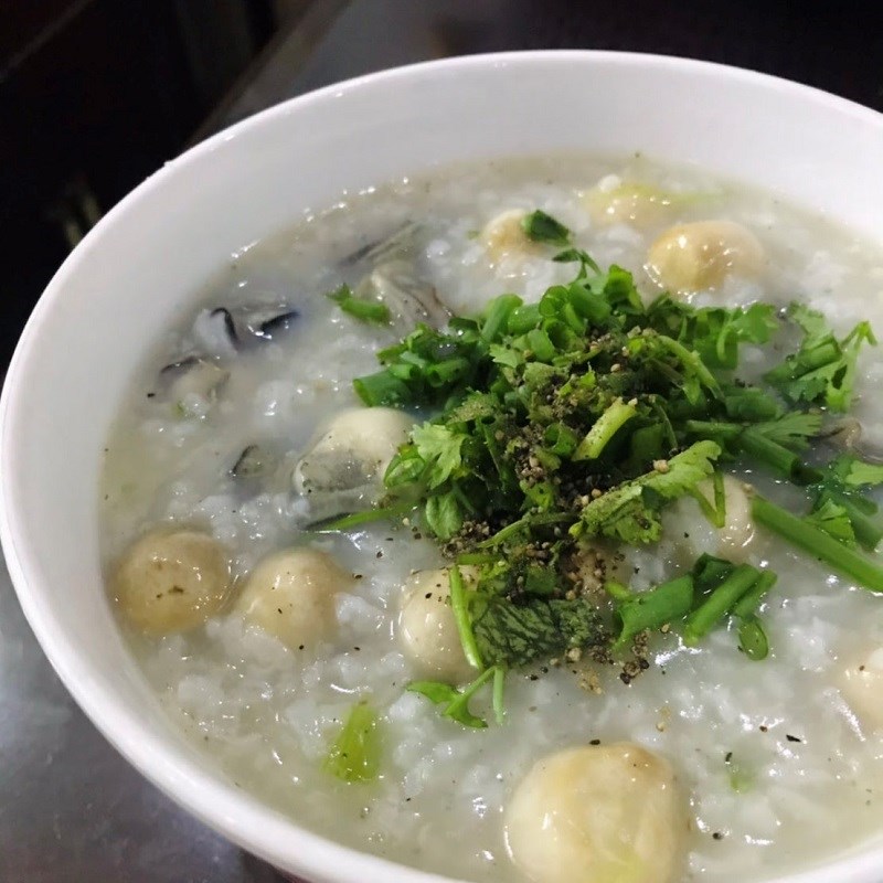 Bước 4 Thành phẩm Cháo hàu nấm rơm