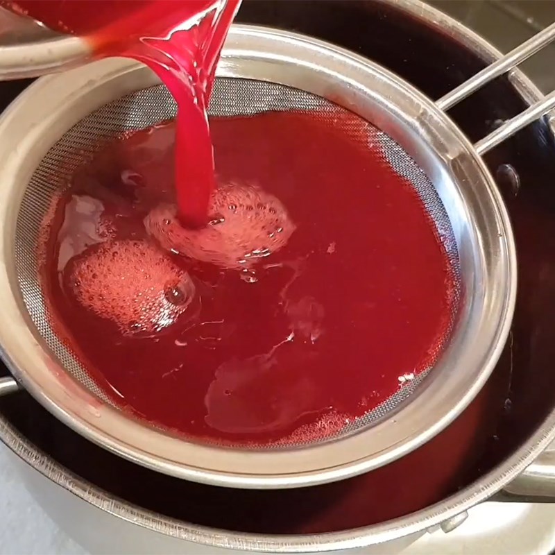 Bước 3 Lọc nước cherry Nước ép cherry rim
