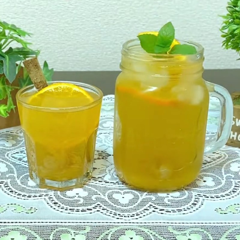 Bước 4 Thành phẩm Trà cam quế mật ong long nhãn