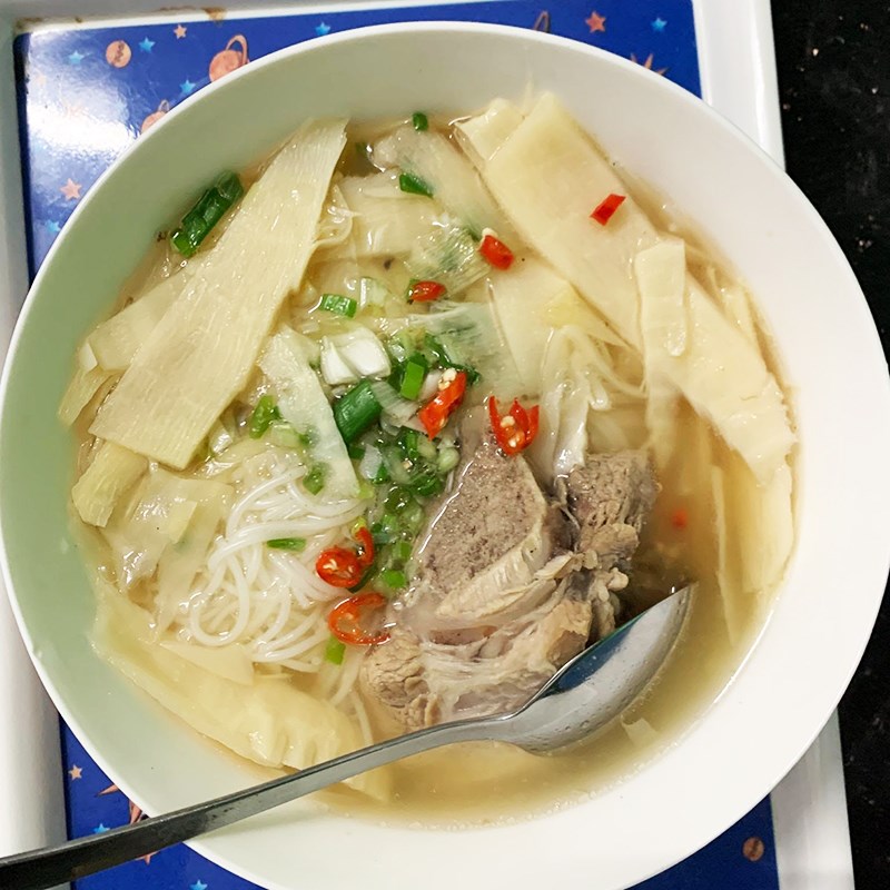 Bước 4 Thành phẩm Bún măng xương heo