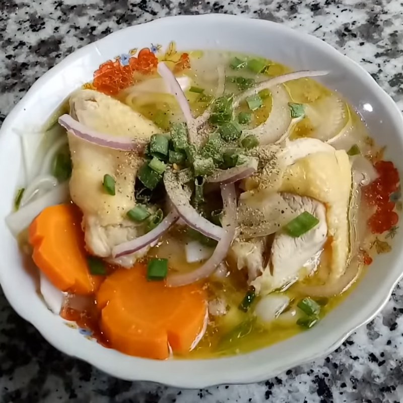 Bước 5 Thành phẩm Bánh canh bột xắt thịt gà