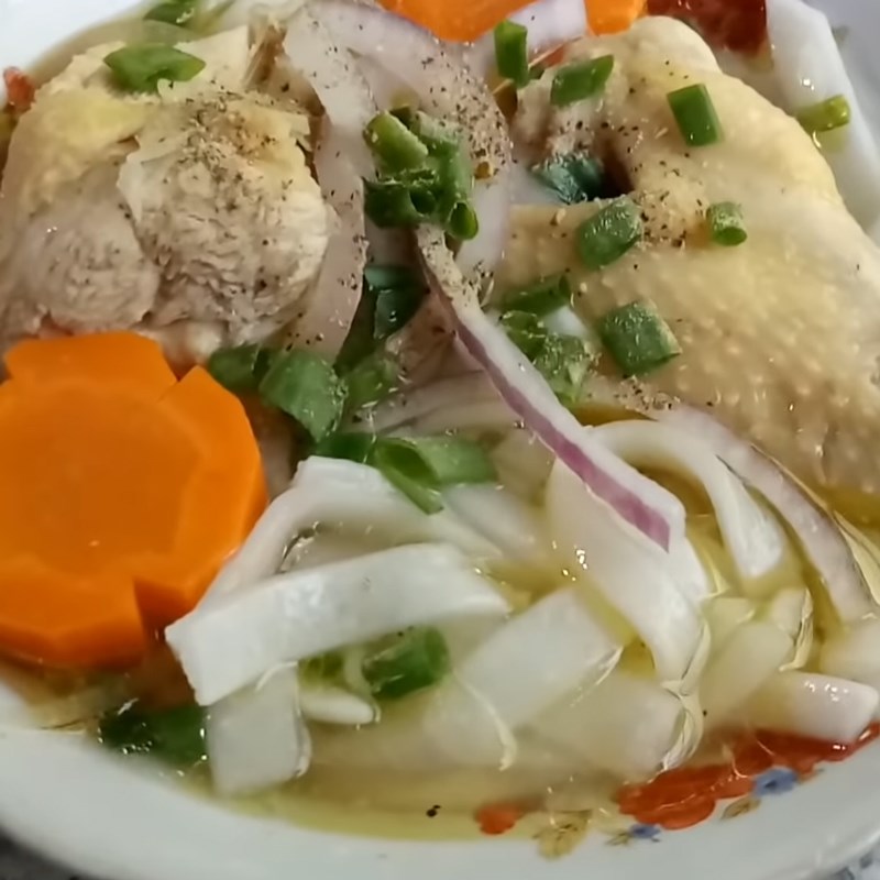 Bước 5 Thành phẩm Bánh canh bột xắt thịt gà