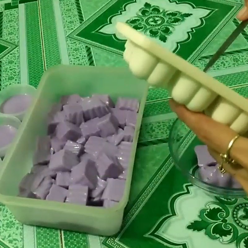 Bước 4 Thành phẩm Pudding khoai môn từ bột pudding khoai môn