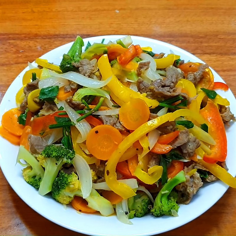 Bước 5 Thành phẩm Thịt bò xào thập cẩm