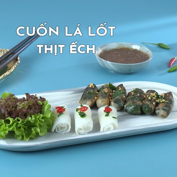 Bước 6 Thành phẩm Ếch cuốn lá lốt
