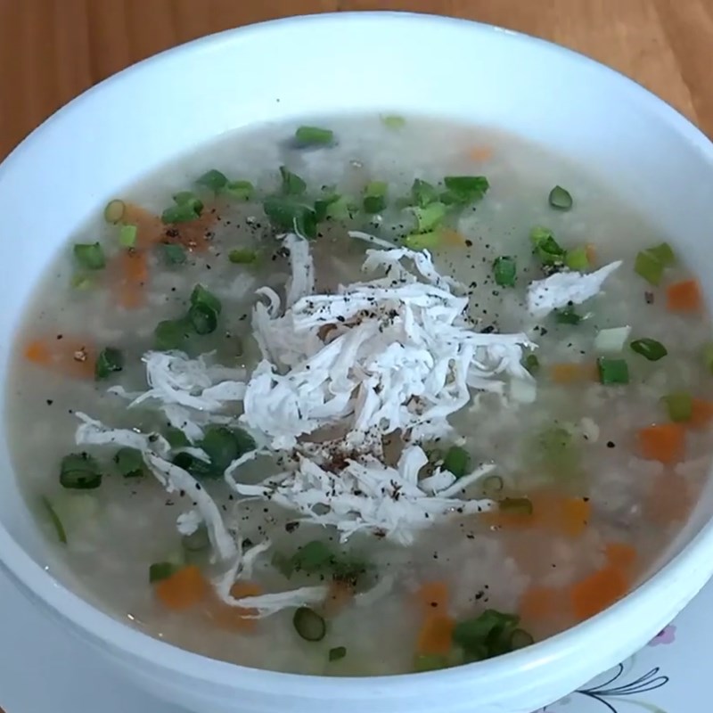 Bước 4 Thành phẩm Cháo gà nấm hương