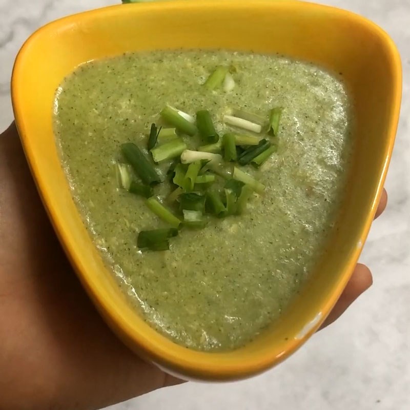 Bước 5 Thành phẩm Cháo gà hạt sen rau ngót