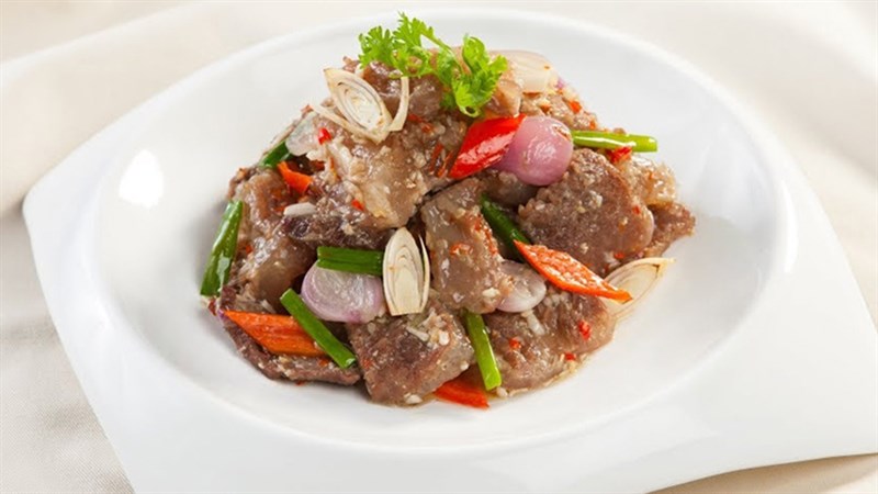 Bước 4 Thành phẩm Gân bò xào sả ớt