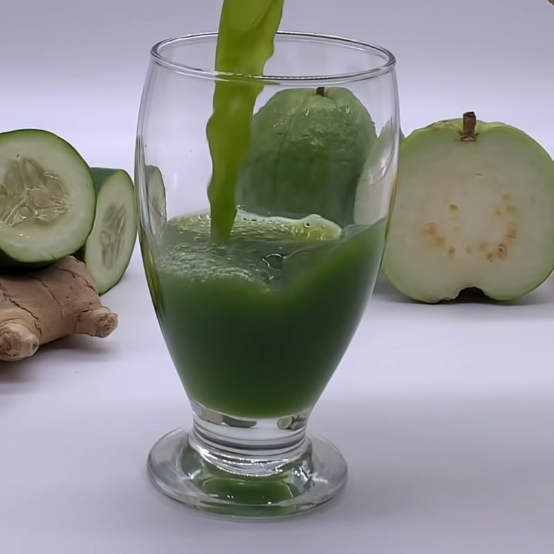 Bước 4 Thành phẩm Nước ép ổi dưa leo