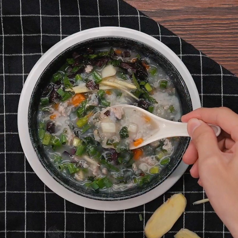 Bước 6 Thành phẩm Cháo thịt bằm tía tô