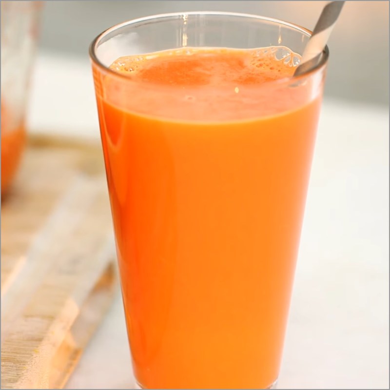 Bước 3 Thành phẩm Nước ép bưởi cà rốt
