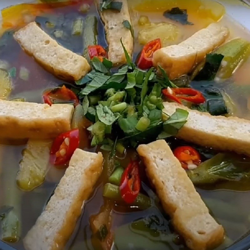 Bước 3 Thành phẩm Canh chua đậu chay