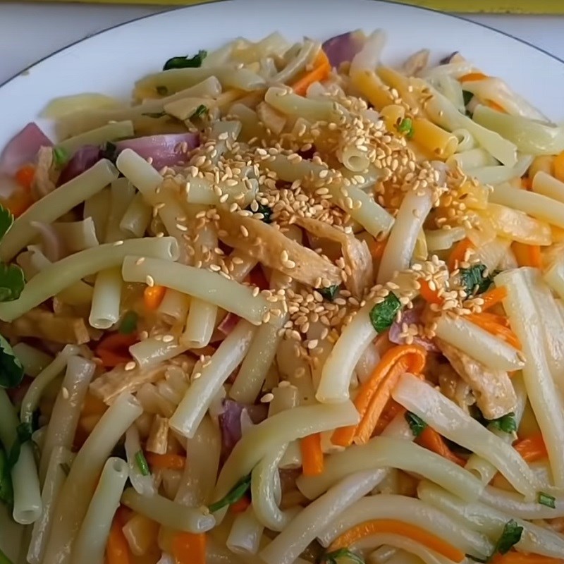 Bước 5 Thành phẩm Nui xào sườn non chay