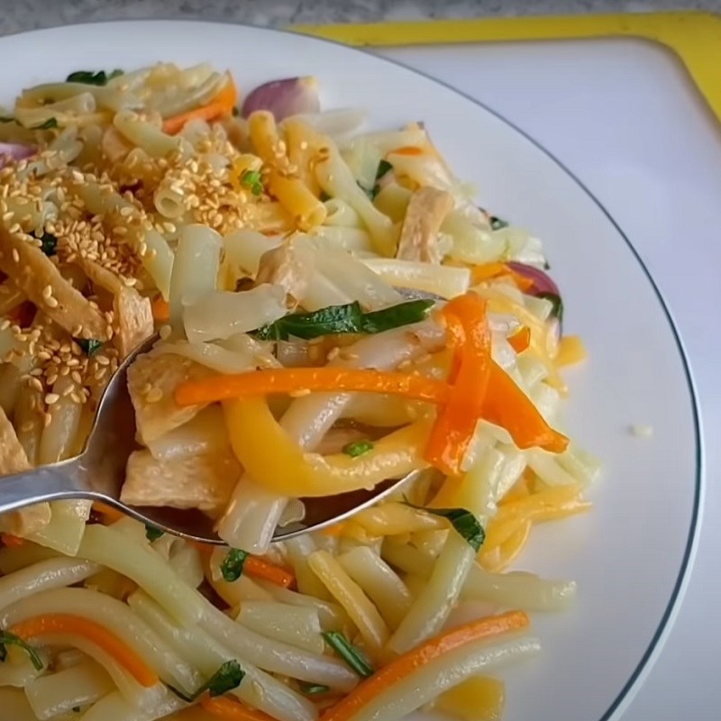 Bước 5 Thành phẩm Nui xào sườn non chay