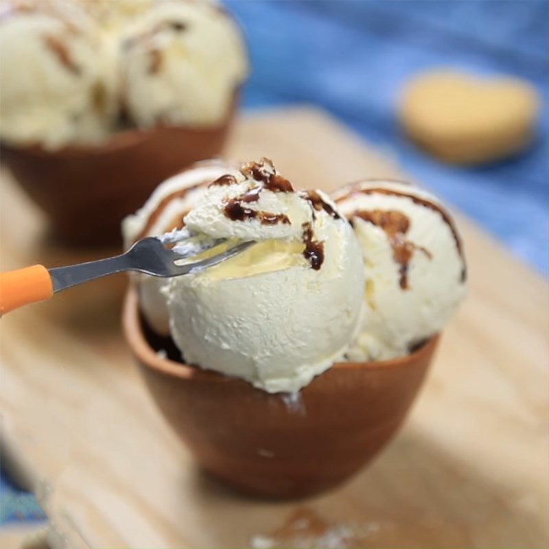 Bước 4 Thành phẩm Kem vanilla