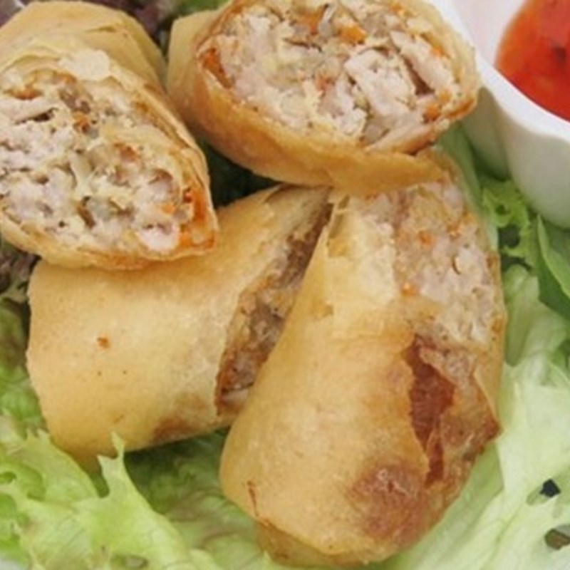 Bước 5 Thành phẩm Chả giò tôm thịt khoai môn
